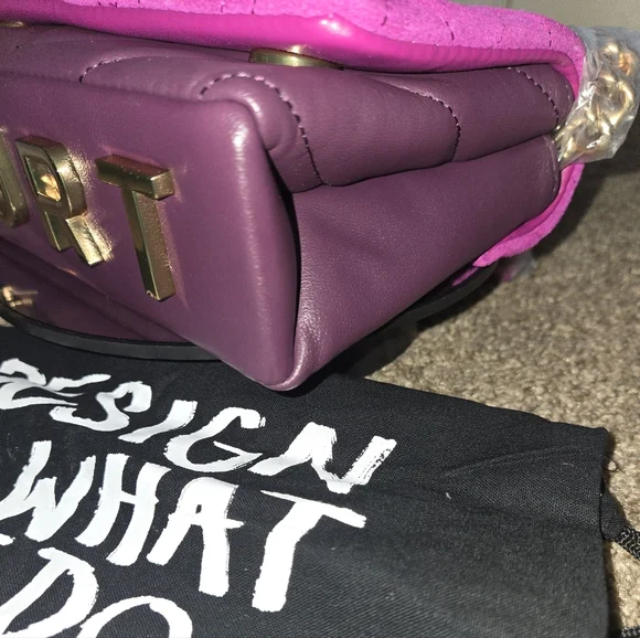 NWT Kurt Geiger Mini Kensington Quilted Suede Crossbody Bag - Picture 12 of 14